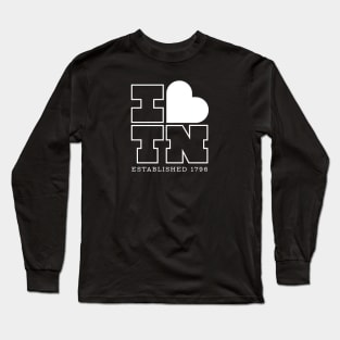 I Heart TN - White on Dark Gray Long Sleeve T-Shirt